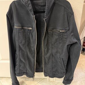 John Varvatos Jacket Hooded Zip-Front Knit